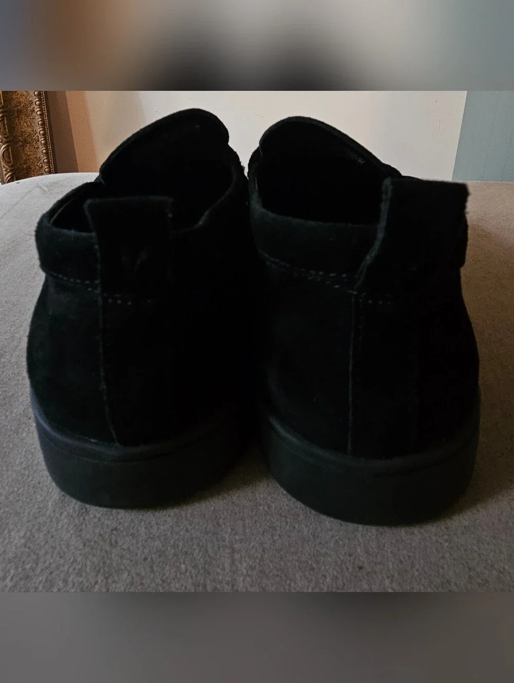 Vionic Uptown Black Suede Penny Loafers 8W